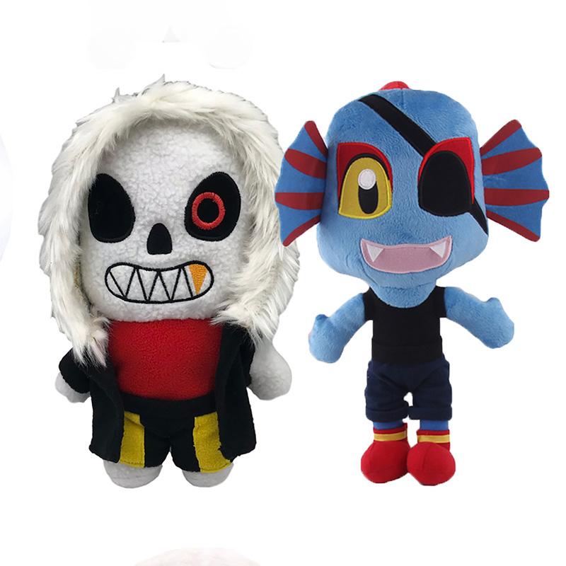 Peluche Undertale Poupées en Peluche Dessin Animé Sans Frisk Chara Peluche Douce Jouets Zombie pour Enfant Cadeau Noël Anniversaire