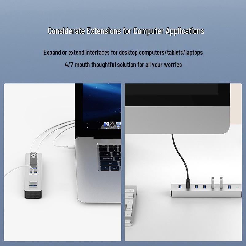 7-Port USB-C 3.1 Hub with Power – 7-in-1 USB 3.0 Expander