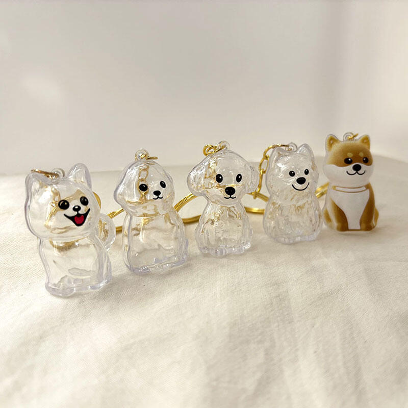 Dog Hair Keychain Storage Fur Ball Capsule Pet Stone Pendant Bichon