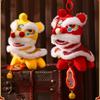 Cartoon Lion Dance Keychain Fortune Character Chinese New Year Gift Lion Dance Pendant  Small Gift