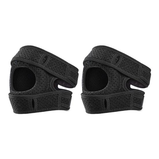 1Pc/2Pcs Patella Knee Brace Dual Patellar Tendon Support Strap for Meniscus Tear Pain Relief Adjustable Patellar Stabilizer Knee Pad for Runners