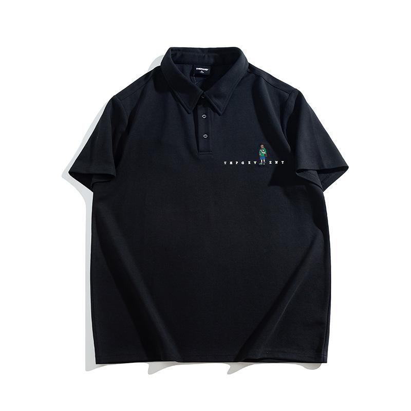 Premium Feeling Trendy Large Size Wicking Soft Quality Breathable Men's Loose Polo Shirt Wrinkle Resistant Casual Athletic Short Sleeve Neck Shirt