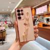 Applicable to Samsung A55 electroplated big wave love bracelet mobile phone case A54 side love anti-drop A36/A56