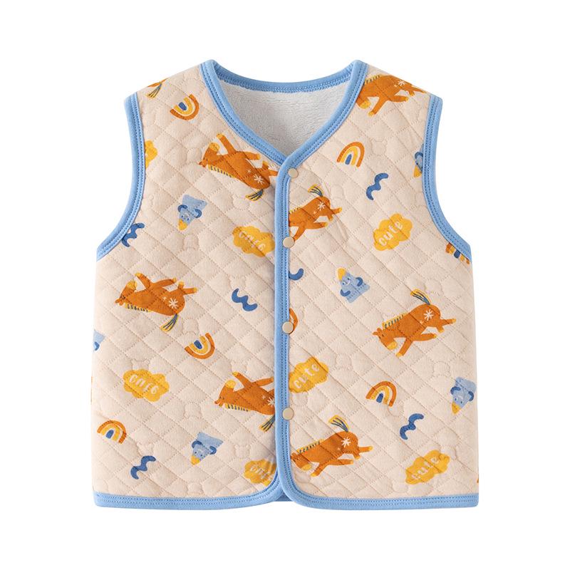 

0-5 Years Old Toddler Fleece Vest - Warm Waistcoat for Autumn, Winter, Spring 90 cm