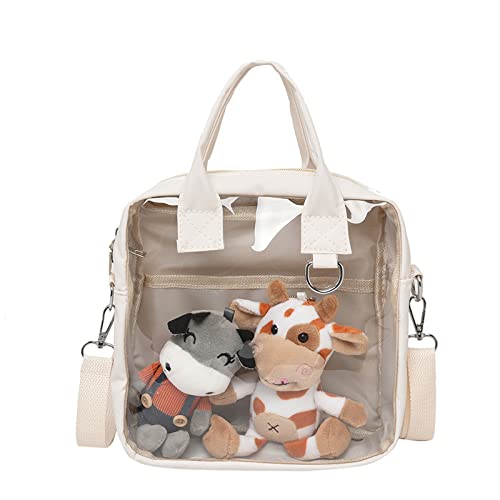 

Ita Bag Oshi Bag Сумка на плечо Витрина Сумка Чехол Кроссбоди Маленькая 3WAY Прозрачный винил Otaku Oshikatsu BAG02 [MORGEN SKY] (бежевый)