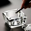 Luxury Crystal Glass Ashtray with Lid Household Wind and Fly Ash Cigar Ashtray Living Room Home Decoration Cigar Accessories