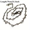 1pcs Chain Necklace Pants Waist Punk Chain Pants Men's Jewelry Barbed Wire Jeans Silver Necklace Men's and Women's Necklace Pant