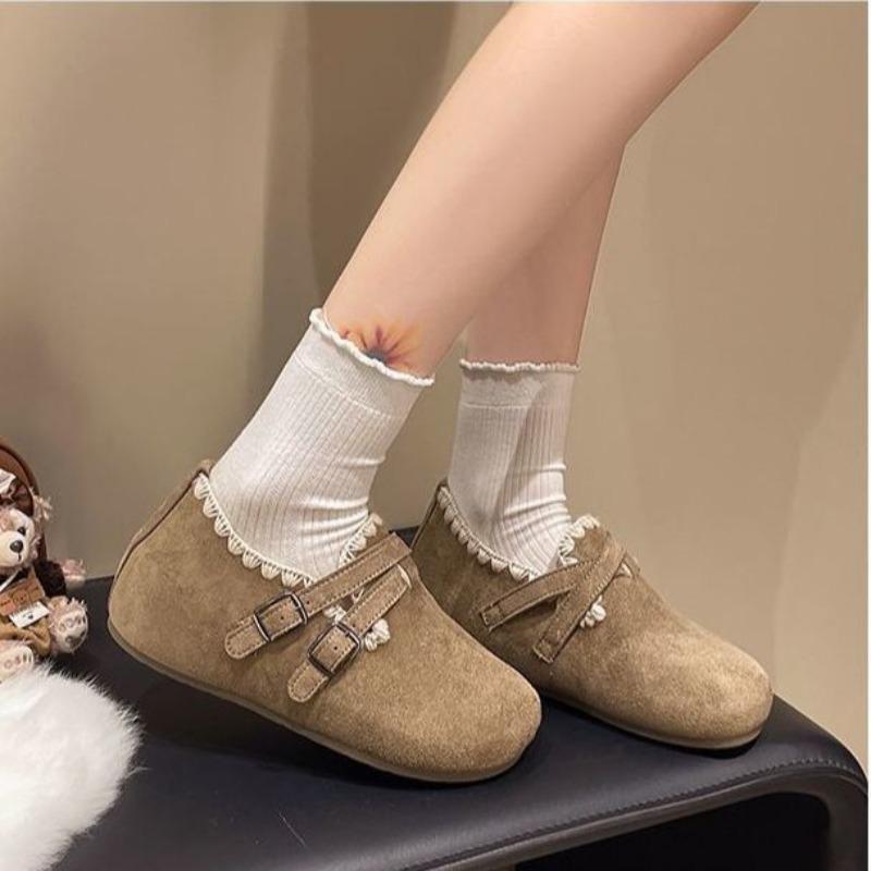 

Новый стиль теплых женских туфель-одиночек на толстой подошве с увеличением высоты и полной защитой с флисом 40 хаки