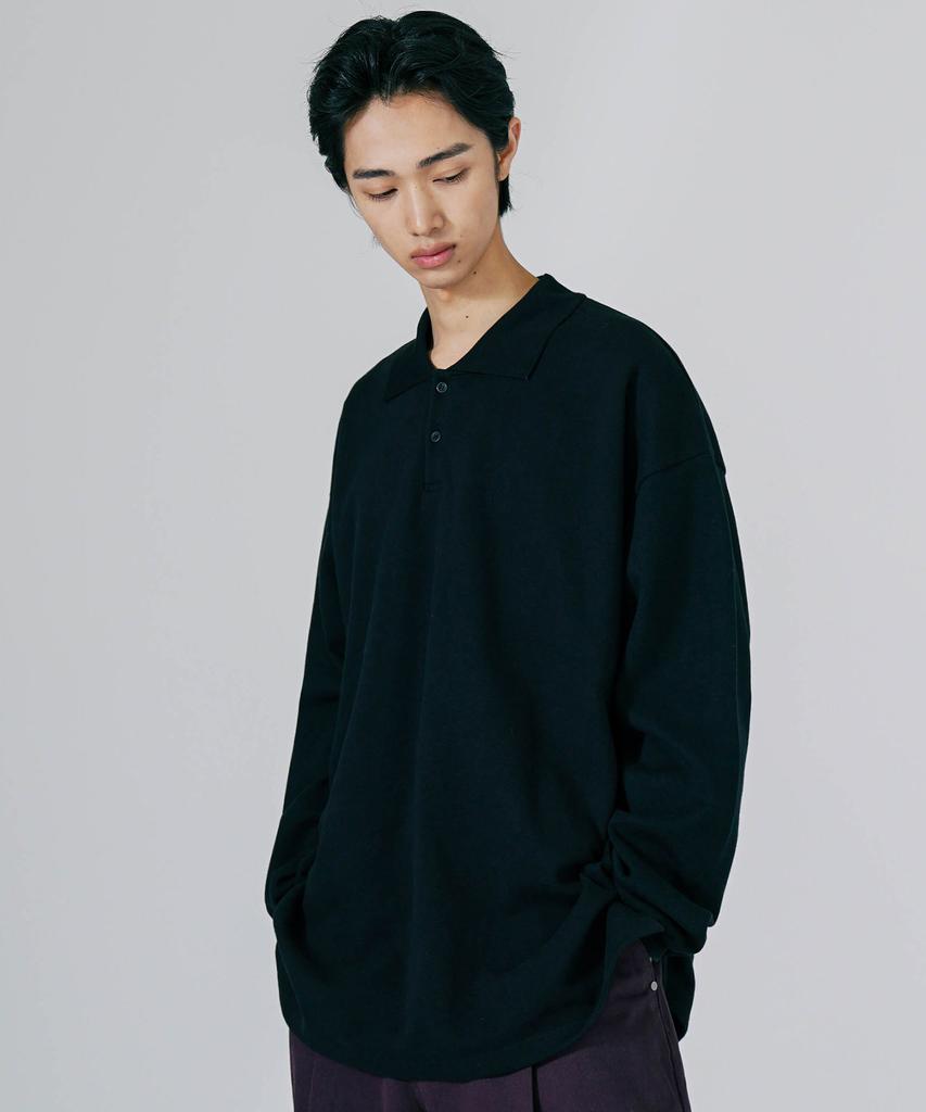 JEMUT Chewy Collar Long T-Shirt 7 Types Black Yhlt2471