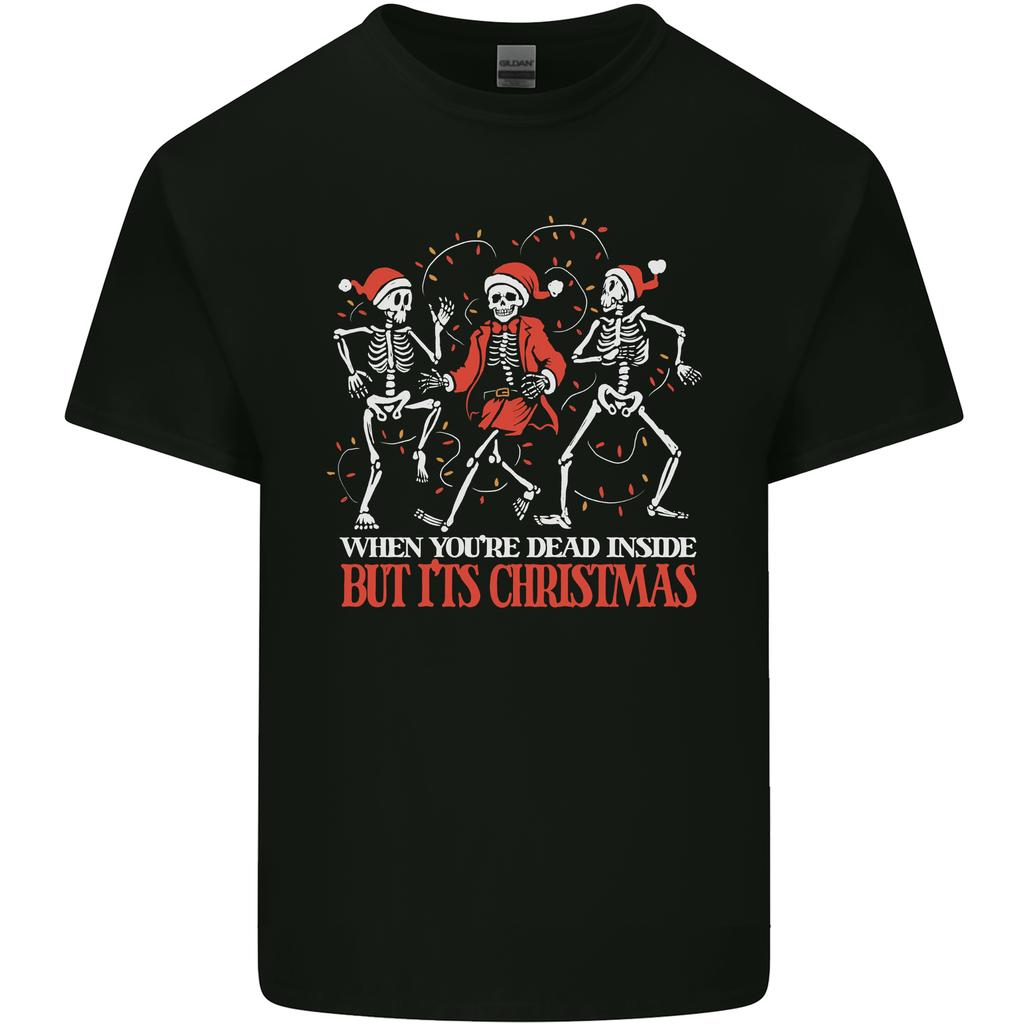 Dead Inside But Its Christmas Anti Xmas Unisexs Light Cotton TShirt