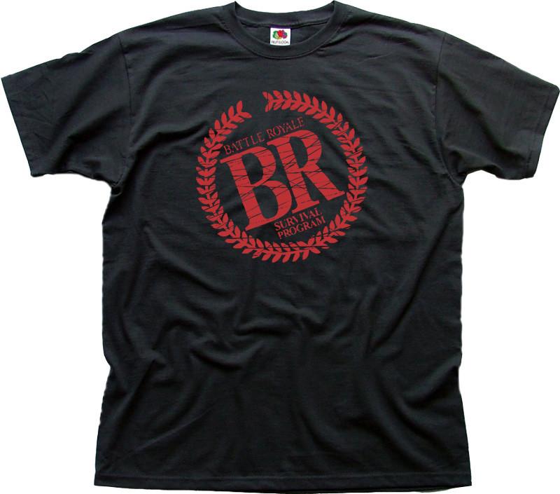 BATTLE ROYALE Logo movie dvd comic book black t-shirt 01467 S разноцветный