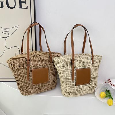 A Hand-woven Summer Beach Package with a Large-capacity Vegetable Basket Tote Bag Suitable for Summer Vacation Use