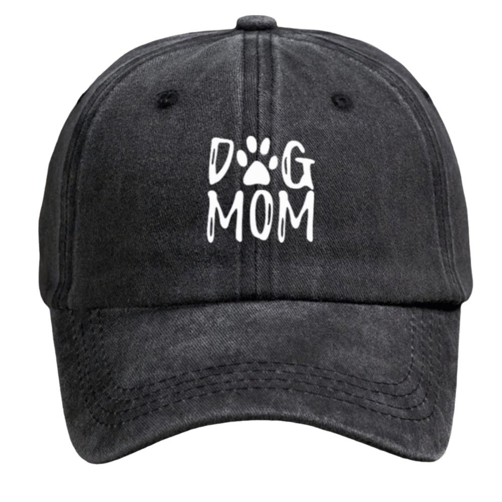 Dog Mom Pattern Baseball Hat Printed Sunshade Cap Casual Duckbill Cap  Dog Lover's Gift