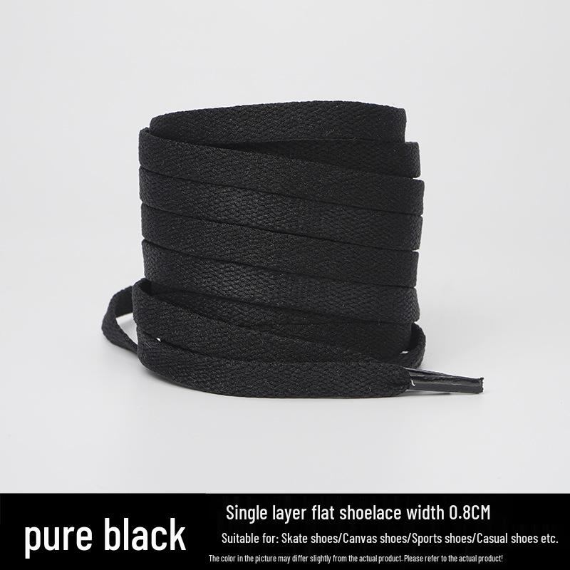 Flat Shoelaces for Canvas Sports & Skate Shoes, Casual Boots, Little White Shoes, Unisex Pure White Shoelaces