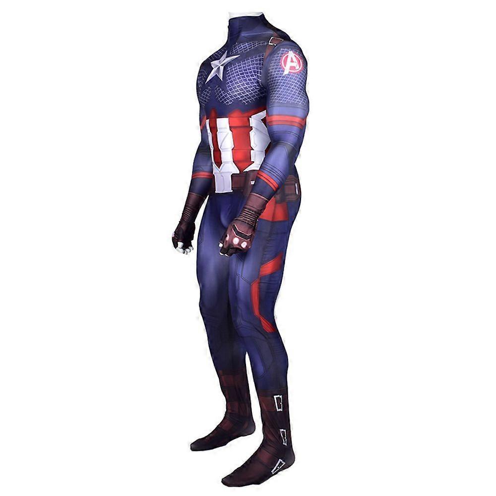 Captain America Costume Bodysuit Cosplay Suit