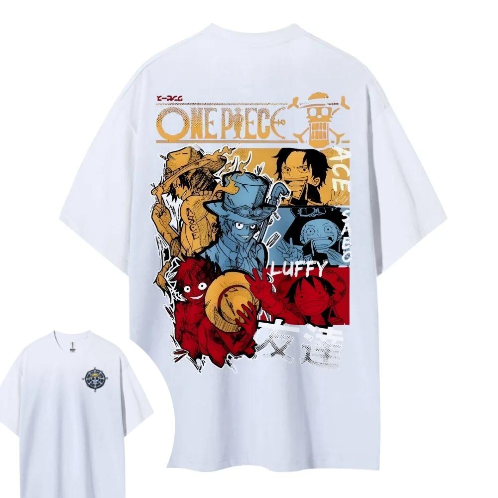 ONE PIECE Three Brothers Short Sleeve Mens and Womens Same Comfortable Short Sleeve Couples Casual Short Sleeve Popular Top