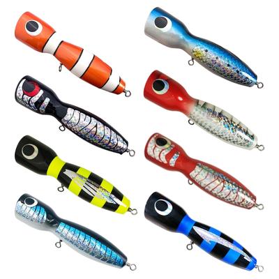 Deep Sea Popper Fishing Baits Wood Baits Fishing Lure Wood Popper Lure Saltwater Fishing Lures Fishing Accessories