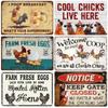 Crazy Chicken Coop Sign Retro Metal Welcome Plaque Funny Farmhouse Perfect For Henhouse Or Kitchen Ideal Farm Gift Wall Decor