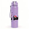 1PC Four Santa Black Cat Cartoon 750ml Color Plastic Sports Water Bottle Leakproof Flip Straw Lid Suitable for Sports Office Home Use