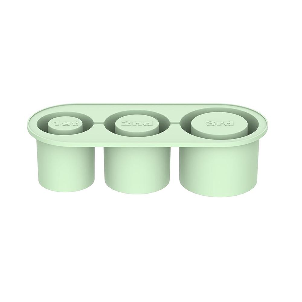 

3-упаковка силиконовых формочек для льда с крышками - круглые трубчатые формы для льда для виски, коктейлей, кофе (BPA-Free) мятный зеленый