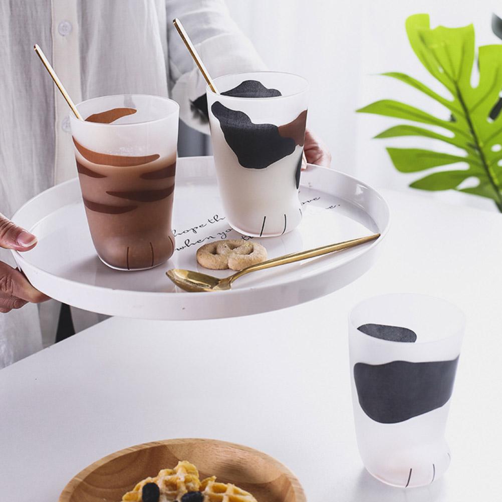 1 Pcs Cute Cat Paws Glass Tiger Paws Mug Office Coffee Mug Breakfast Milk Glass Cup Gift