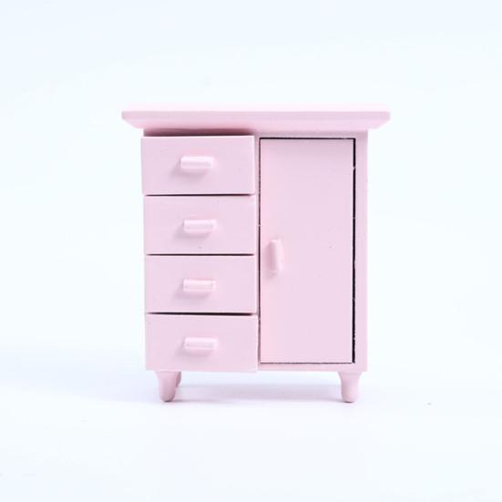 Dollhouse Cabinet Multiple Compartments Decoration Interesting Miniature Mini Drawer Model for