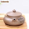 230ml High-end Yixing Purple Clay Teapot Handmade Lotus Pot Raw Ore Steel Grey Mud Kettle Zisha Teaset Drinkware Collection Gift
