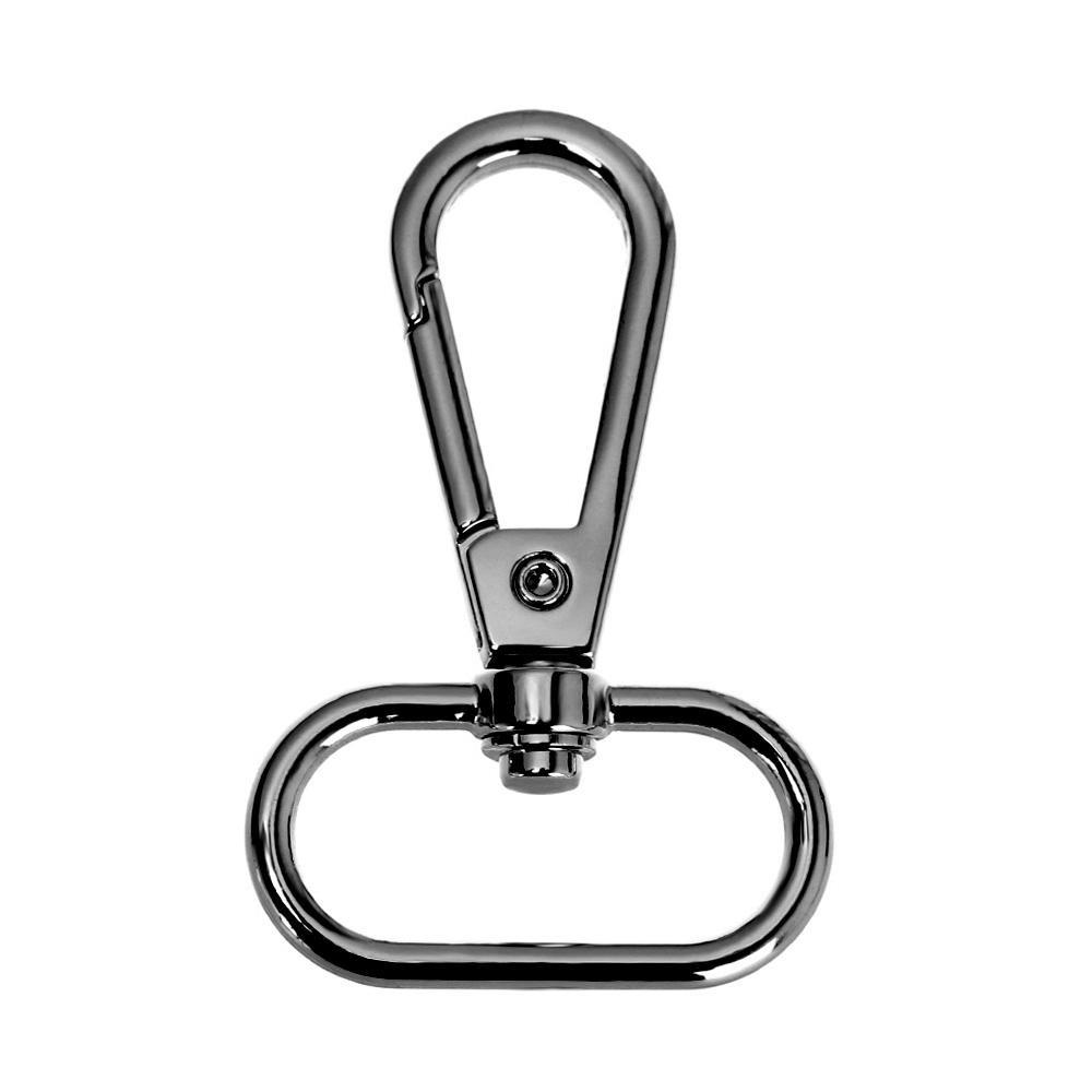 

1pcs Metal DIY KeyChain Split Ring Bags Strap Buckles Hook Lobster Clasp Collar Carabiner Snap 14mm чёрный