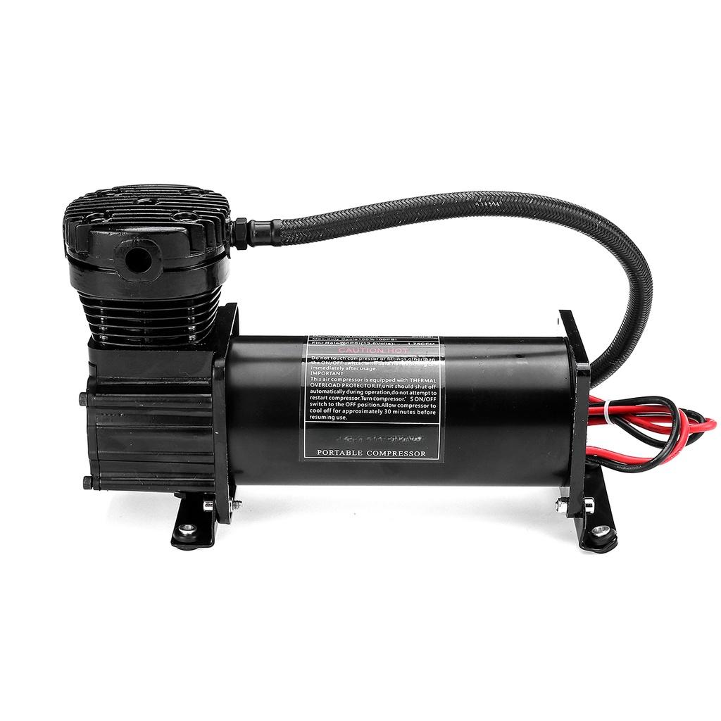 200PSI 444C 12V Max Horn Air Compressor Kit With Relays Switch Black Truck Boat