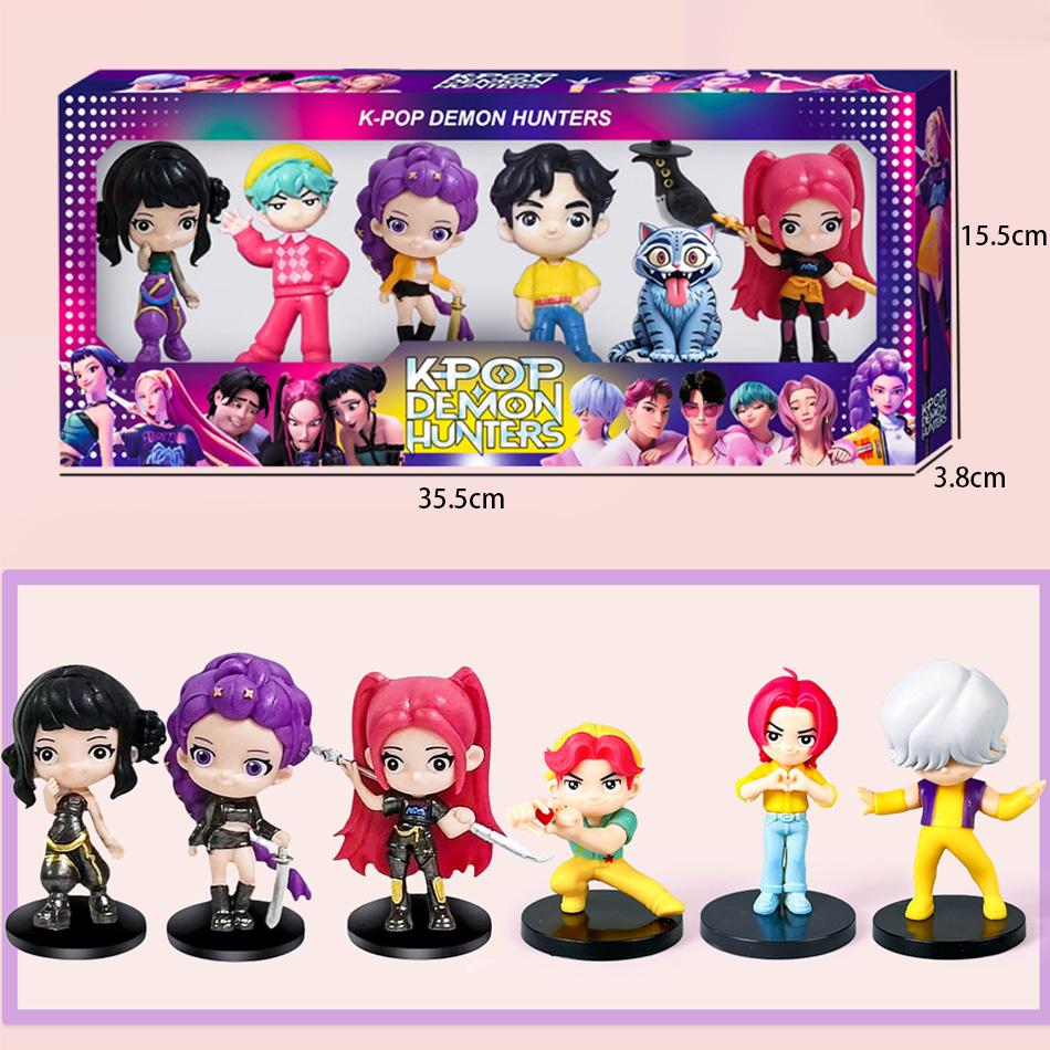 New Anime Kpop Demon Hunters Derpy Tiger Rumi Mira Zoey SAJA BOYS Dolls Figure Model Toys birthday/New Year Christmas gift