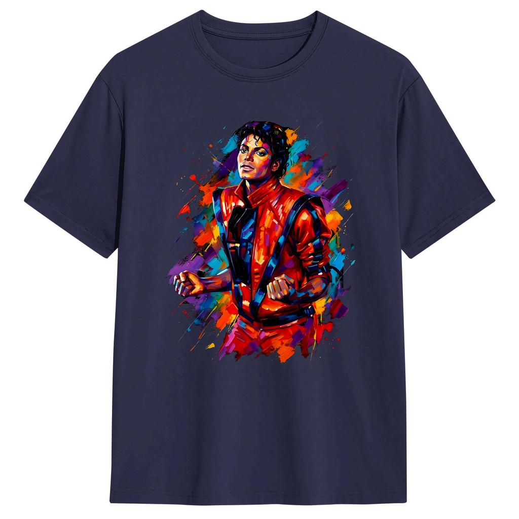 MMichael JJackson Thriller Vintage MJ Cotton T Shirt For Unisex Summer Vintage TShirts Harajuku Tee Shirt Big Size Pattern Tops