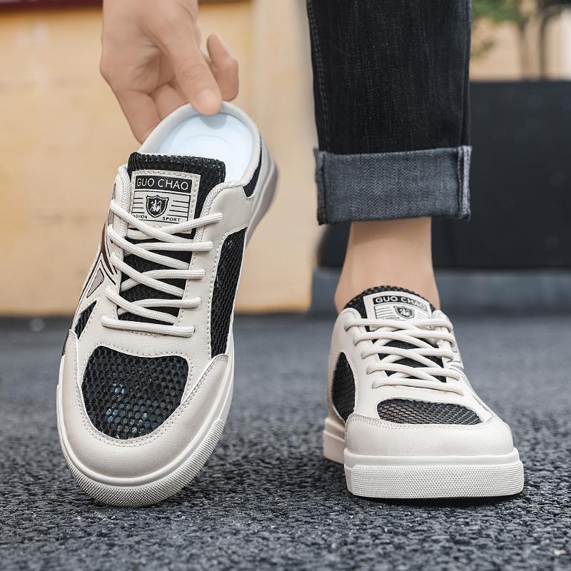 Pánské sportovní boty, letní dřeváky s otevřeným výstřihem, nazouváky, ležérní pantofle, boty pro studenty, velké velikosti, tenisky, sandály, nadměrné velikosti