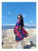 Women's Ethnic Style Silk Scarf: Extra Large, Versatile Sun Protection Shawl for Summer