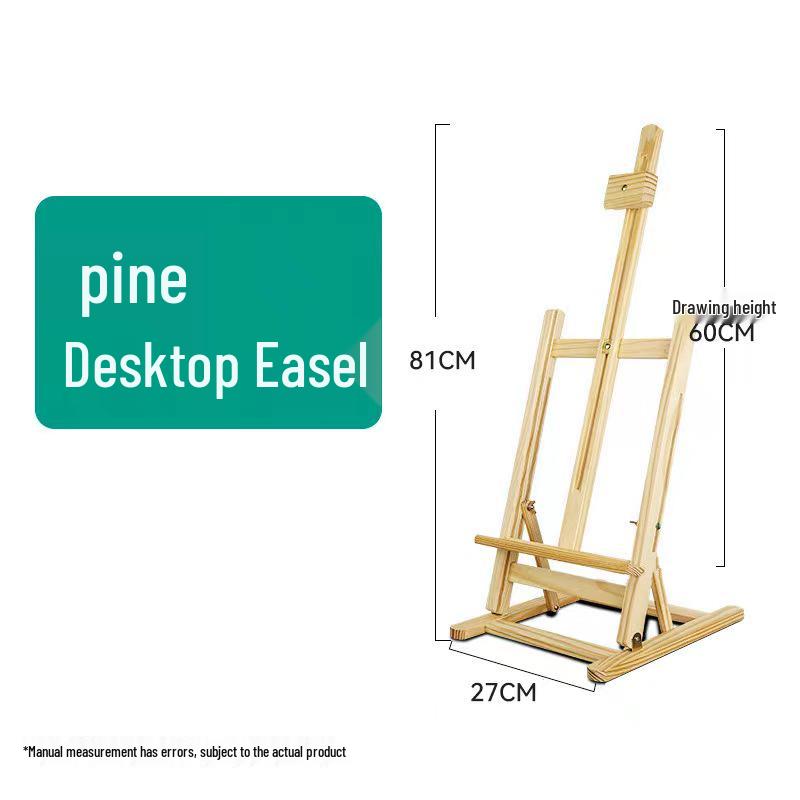 Portable Foldable Solid Wood Art Student Easel: Desktop Drawing Board and Artwork Display Stand
