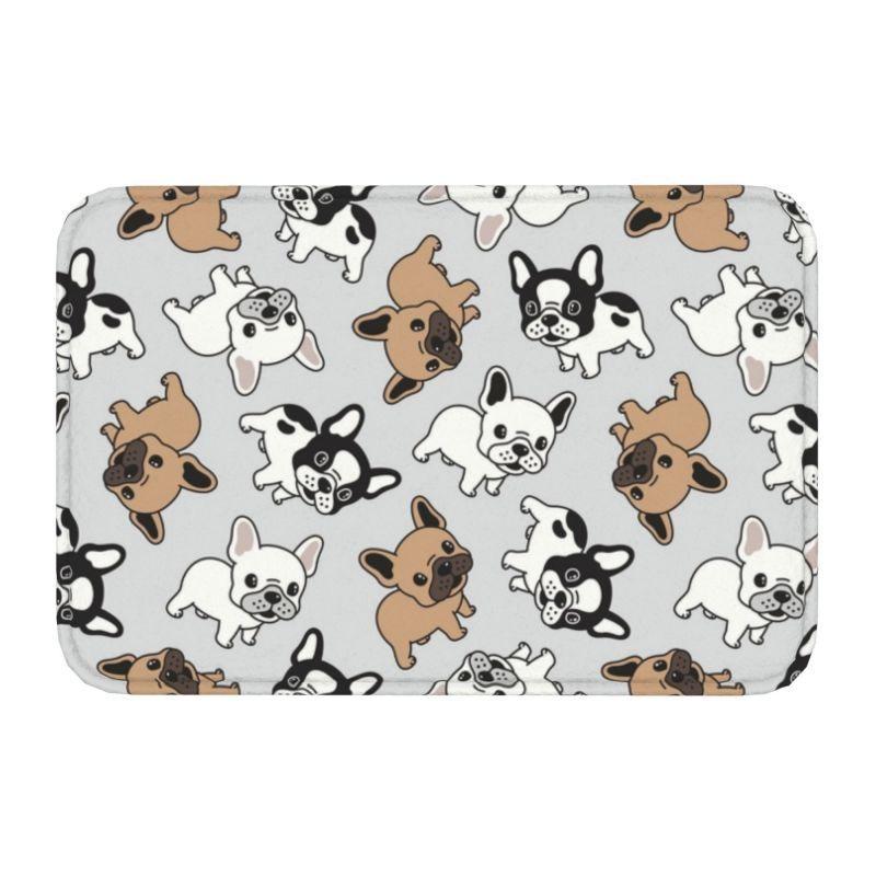 Colorful Puppy Flower Carpet for Living Room Bedroom and Home Decoration - Cartoon Dog Print Pattern Anti Slip Carpet
