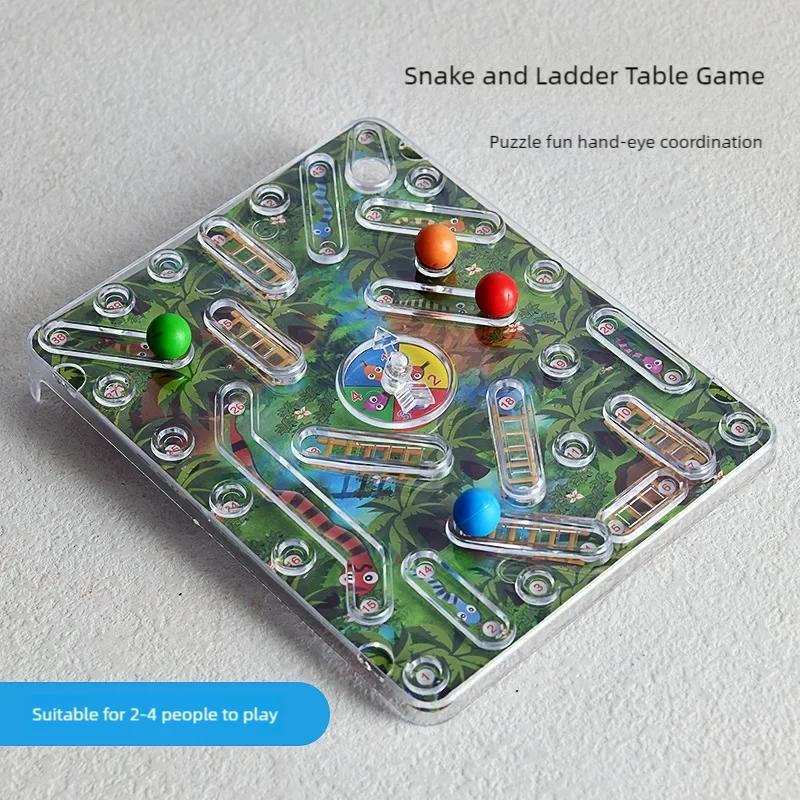 3D Snake and Ladder Board Games Toys Multiplayer Party Table Games Chessboard Parent-child Interactve Battle Desktop Games Toys