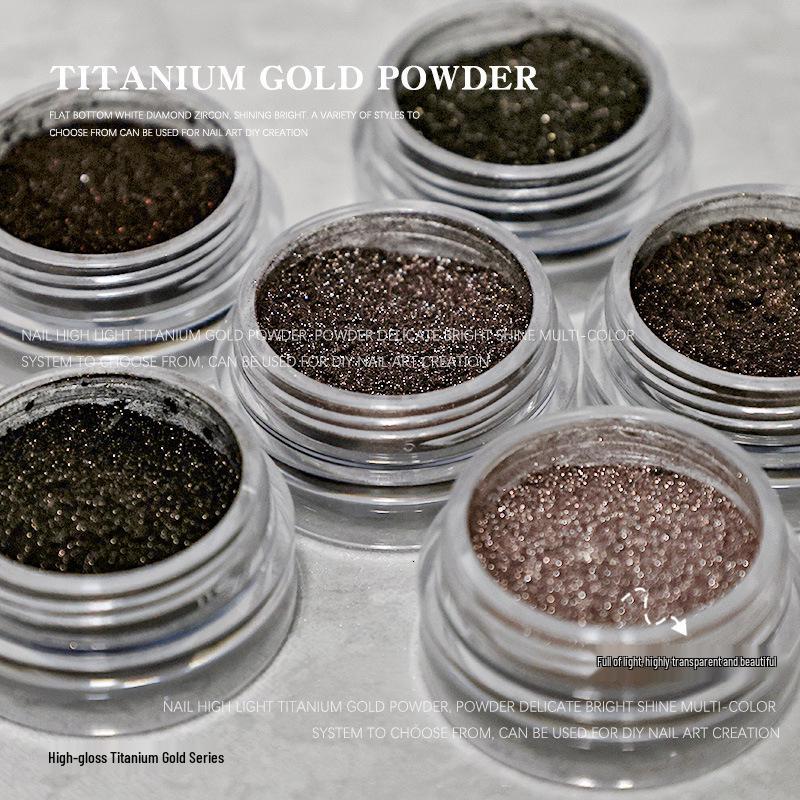 Titanium Magic Mirror Nail Powder In Rose Gold & Silver - High-Gloss Electroplated Glitter
