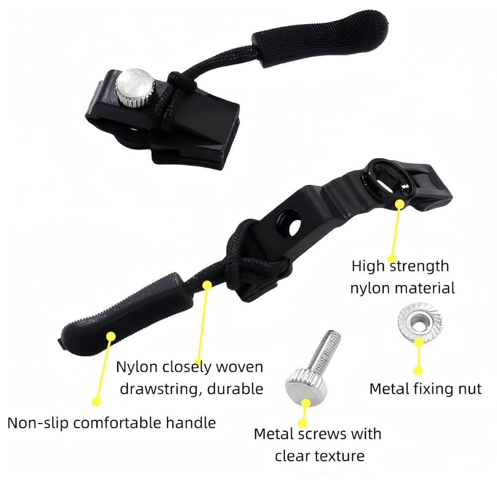 Universal Zipper Pull Replacement Repair Tool Backpack Plastic Metal Detachable Slider Fixer