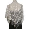 Capes Sequins Tassel Shawls Tassels Belly Dancing Scarf Practice Triangle Shawl  For Women