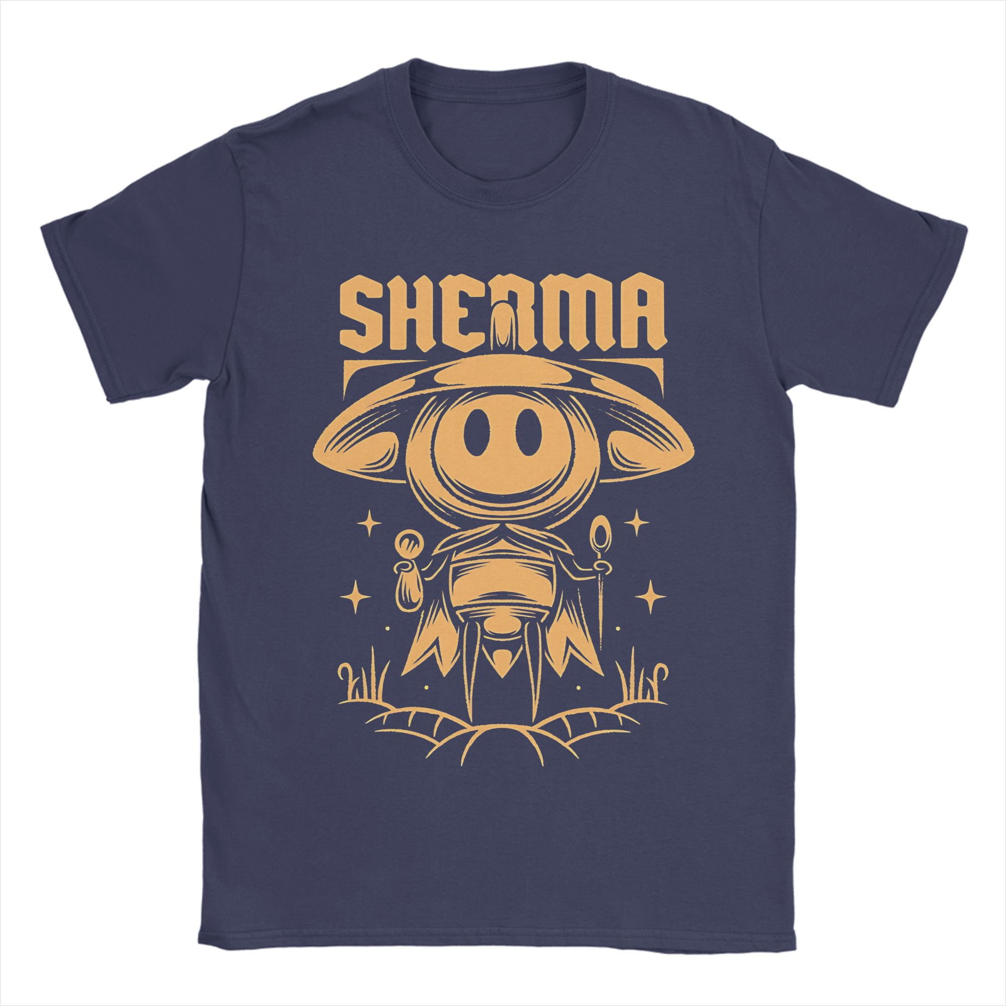 

Men s T-Shirts Hollow Knight Silksong Sherma Vintage 100% Cotton Tees Short Sleeve T Shirts Round Neck Clothing Gift XL
