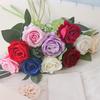 10pcs Simulation Flowers Velvet Pearl Roses Chinese Valentine's Day Gift Fake Flower Artificial Red Rose Wedding Decoration