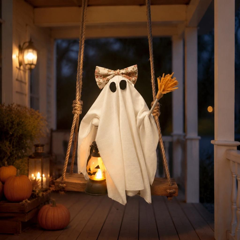 Halloween Hängendes Schaukel-Ornament mit leuchtendem Hut für Veranda Feiertagsdekoration