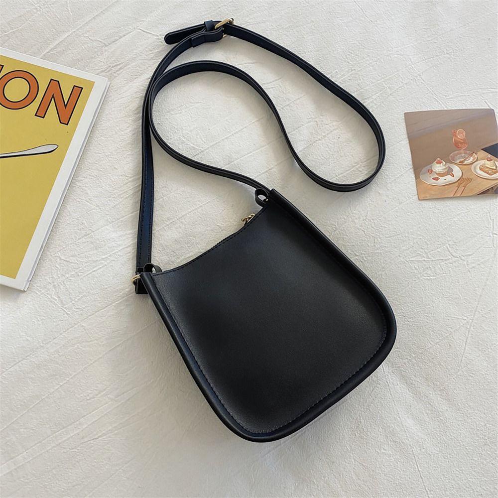 Accessory PU Leather Shoulder Bag Square Bag Zipper Crossbody Bag Versatile Lightweight Handbag Outdoor