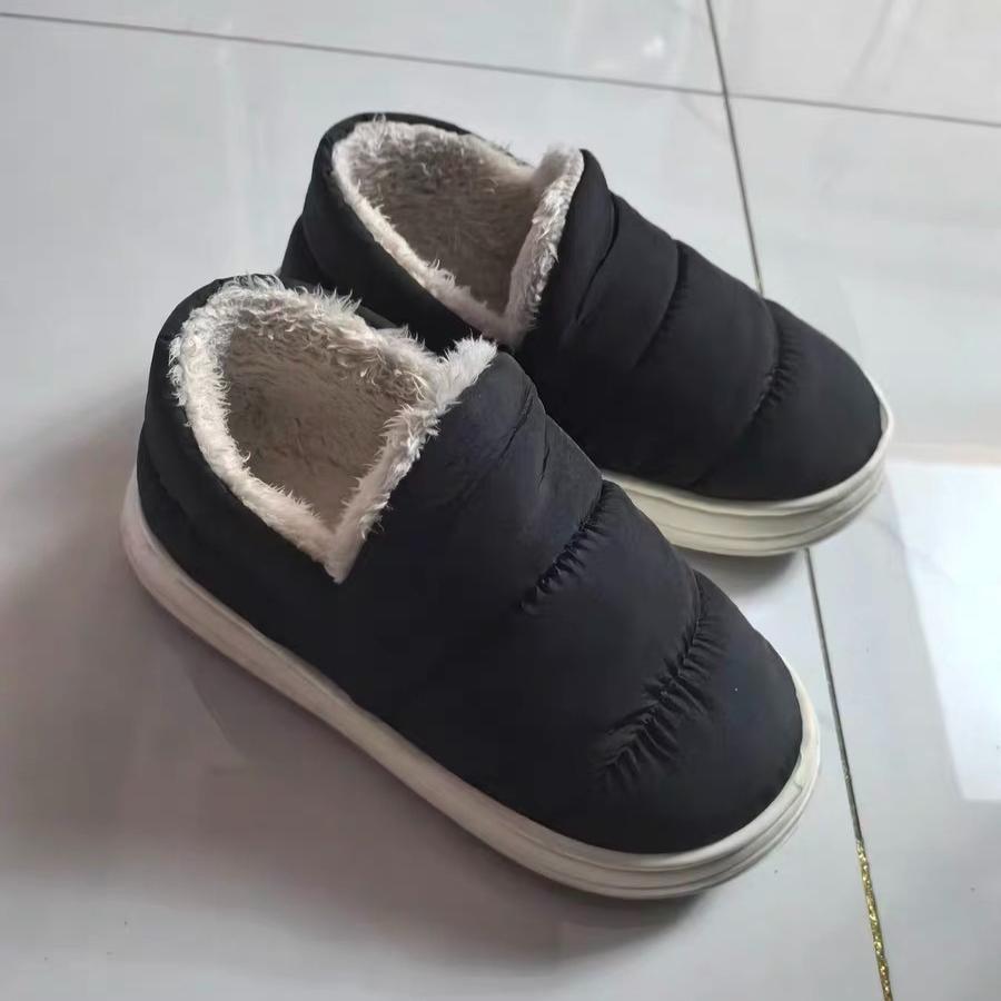 Fashion Men's Women Cotton Slippers Winter Plush Warm Slippers Non Slip Couple Home Cotton Slippers Winter Thick Furry Plush Ankle Boots