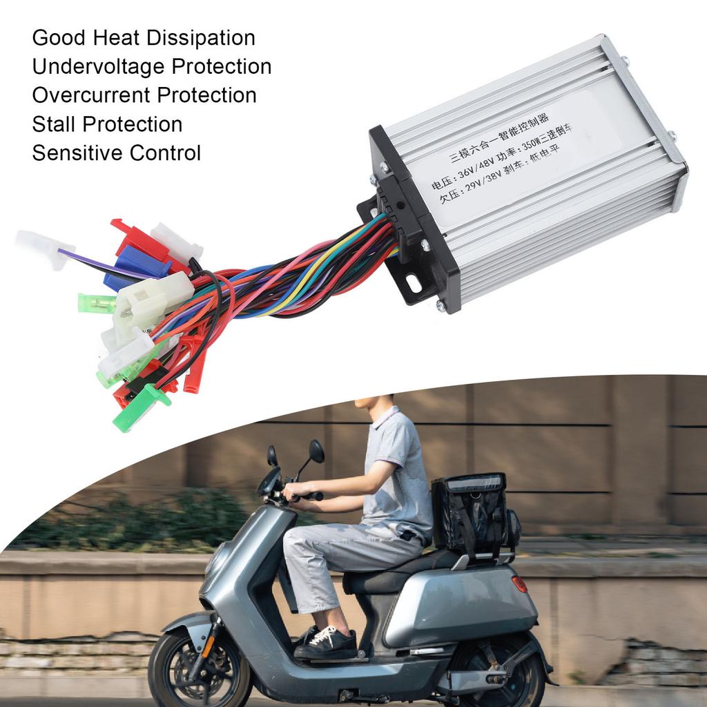 36V 48V 350W Elektrofahrrad Bürstenloser Motor Controller 3 Geschwindigkeiten Rückwärtsgang Controller für Elektrofahrräder Dreiräder Motorräder