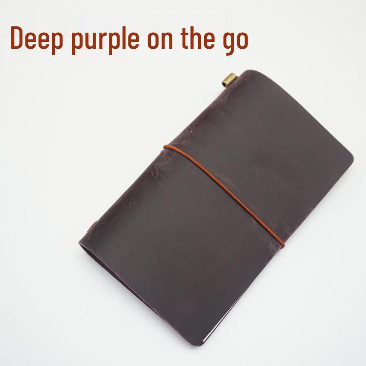 Cowhide Traveler's Loose-leaf Notebook Planner Diary