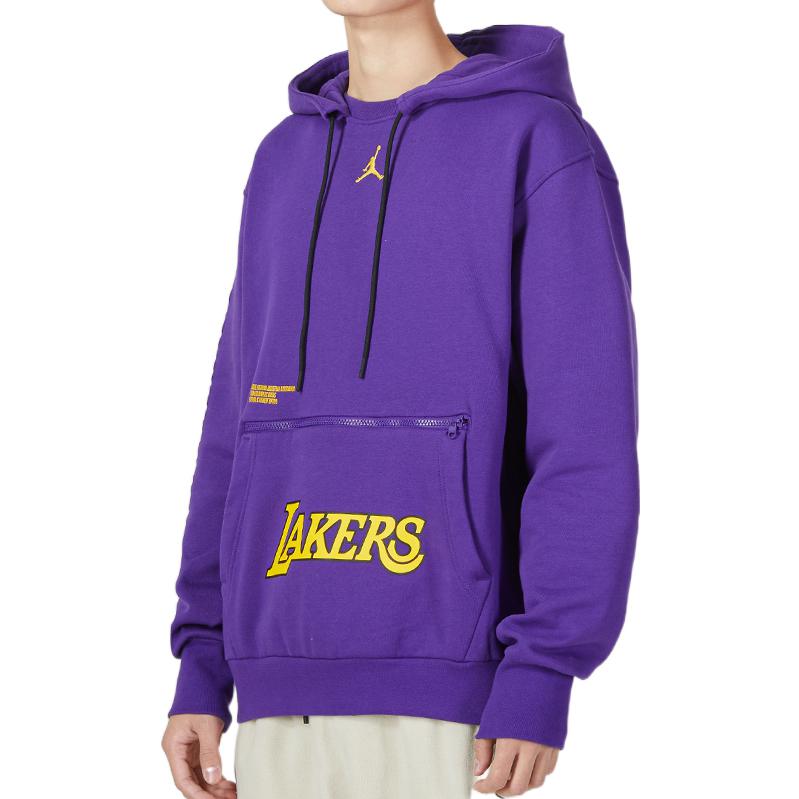 Jordan Felpe NBA Lakers Uomo Viola con Cappuccio Moderata Regolare DR2422-504
