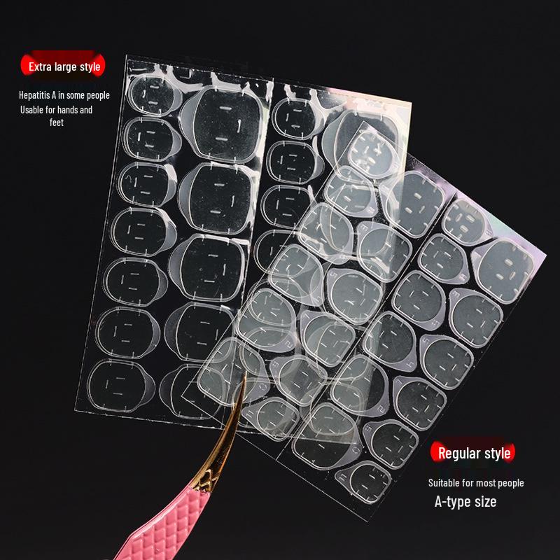 Jelly Gel Reusable Double-Sided Transparent Nail Tape for Traceless Application