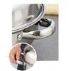28cm Dual Function Stainless Steel Pot for Steaming Vegetables and Cooking For Soup with Tempered Glass Cover and Sturdy Handles