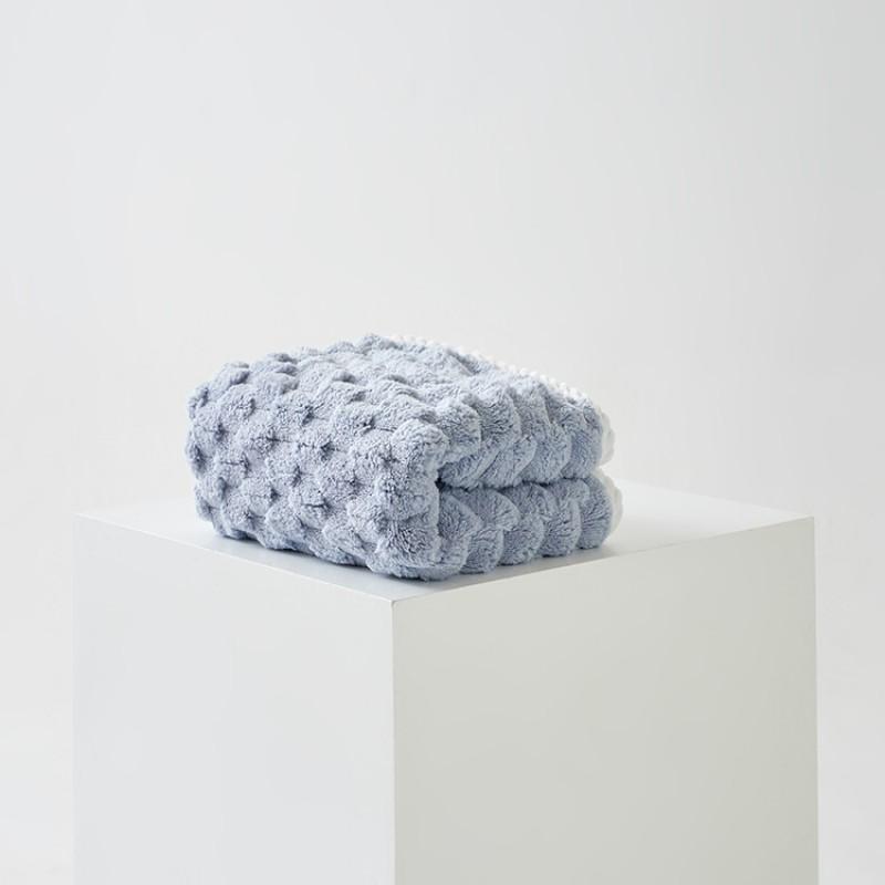 Soft Thick Coral Fleece Face Towel With Embroidery Customization Cloud Design Absorbent Quick Dry Daily Use 35x75 cm